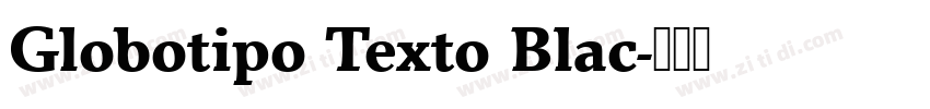 Globotipo Texto Blac字体转换